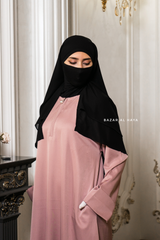 Madina Dusty Rose Abaya - Soft Relaxed Fit - Mediumweight Silk Crepe