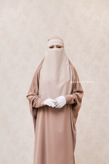 Single Creme Beige Layer Niqab - Super Breathable & Comfy