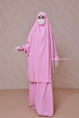 Baby Pink Hoor - Two Piece Jilbab With Skirt- Long & Loose