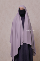 Silver Tie Back Scarf & Khimar - Long Rectangle Shape - Style & More