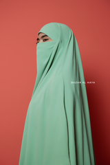 Mubarak Mint Long Triangle Diamond Khimar - Nida Extra Long