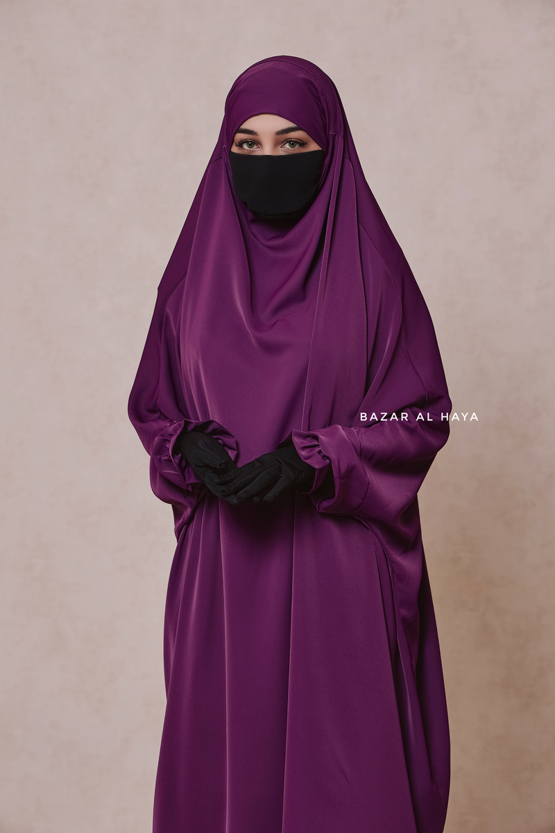 Purple Hoor - Two Piece Jilbab With Skirt- Long & Loose