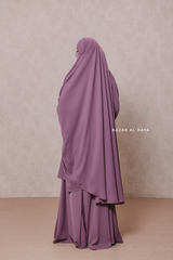 Hoor Dusty Rose - Two Piece Jilbab With Skirt- Long & Loose