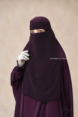 Purple Single Layer Niqab - Extremely Breathable - Large