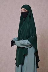 Emerald Mubarak Long Triangle Diamond Khimar - Nidha Extra Long