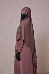 Coffee Eliza Long Triangle Diamond Khimar - Soft Cotton