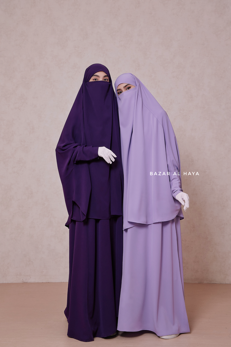 Yasmin Two Piece Jilbab With Dress & Khimar - Light Soft Breathable Flowy