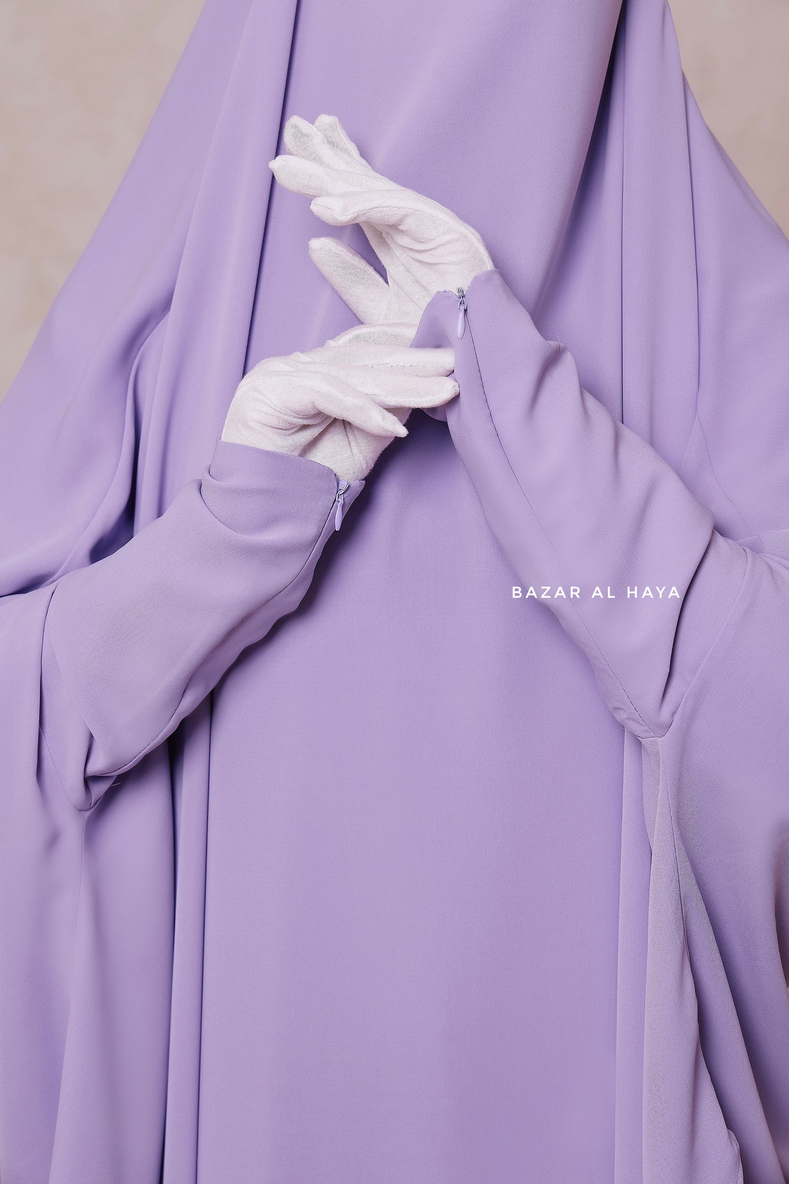 BAZAR AL HAYA | Lilac Yasmin Two Piece Jilbab With Dress & Khimar
