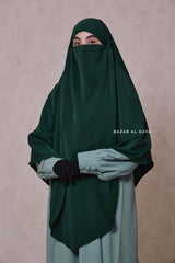 Emerald Mubarak Long Triangle Diamond Khimar - Nidha Extra Long