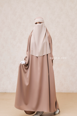 Single Creme Beige Layer Niqab - Super Breathable & Comfy