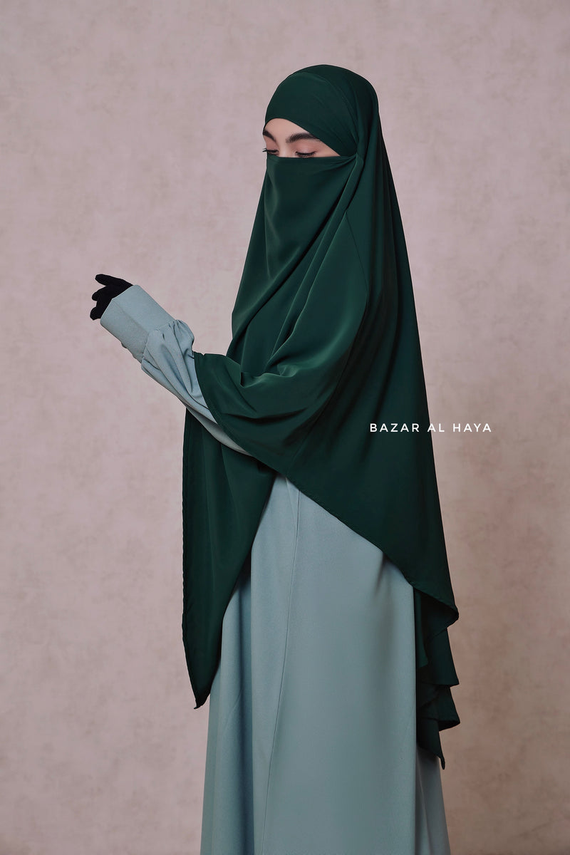 Emerald Mubarak Long Triangle Diamond Khimar - Nidha Extra Long