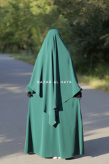 Emerald Zaara Abaya & Mubarak Khimar Extra Long Set