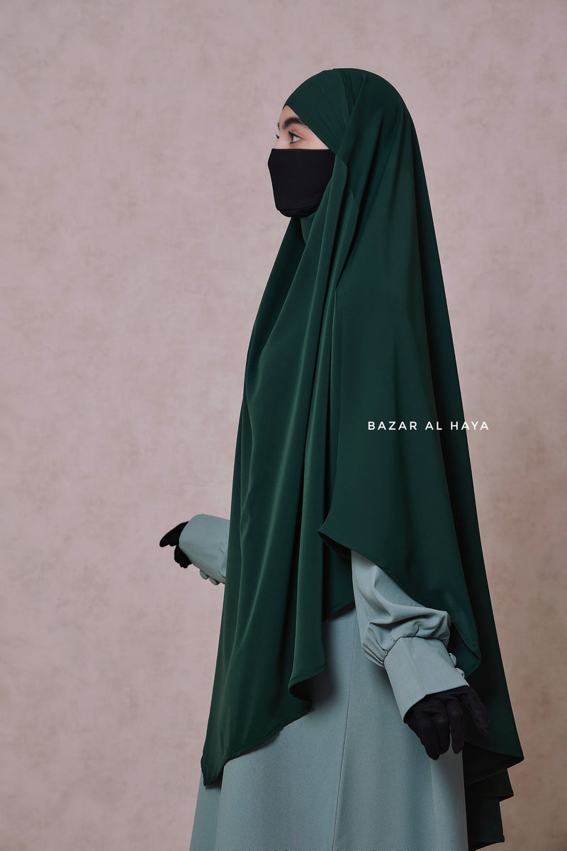 Emerald Mubarak Long Triangle Diamond Khimar - Nidha Extra Long