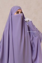 Yasmin Lilac Two Piece Jilbab With Dress & Khimar - Long & Loose Style, Light Soft Breathable Fabric