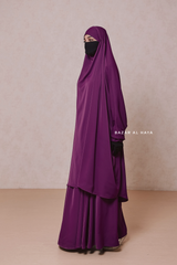 Purple Hoor - Two Piece Jilbab With Skirt- Long & Loose