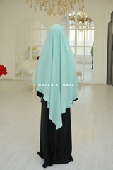 Mint Mubarak Long Triangle Diamond Khimar - Nidha Extra Long