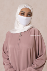 Dusty Rose Madina Abaya - Soft Relaxed Fit - Mediumweight Silk Crepe