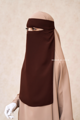 Single Layer Niqab In Brown - Better Breathe