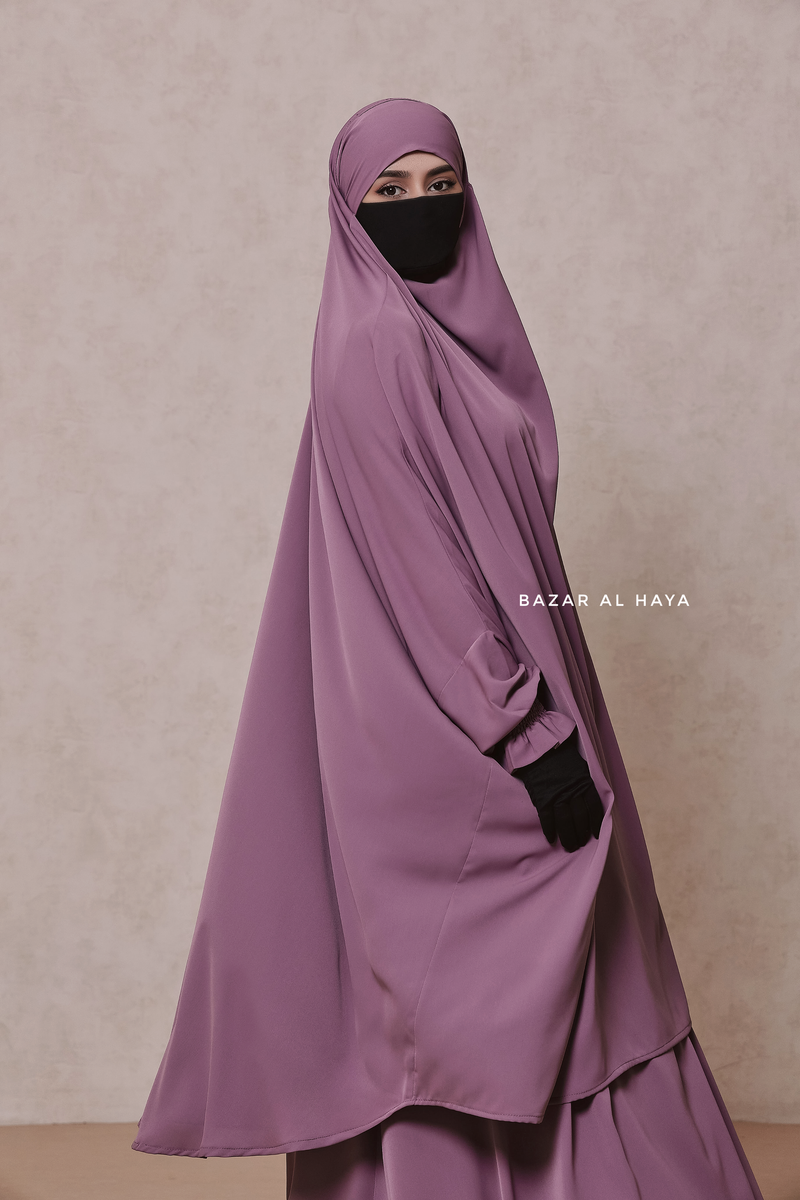 Hoor Dusty Rose - Two Piece Jilbab With Skirt- Long & Loose