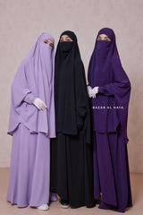 Yasmin Two Piece Jilbab With Dress & Khimar - Loose Style & Light Soft Breathable