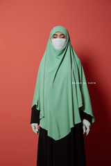 Mubarak Mint Long Triangle Diamond Khimar - Nida Extra Long