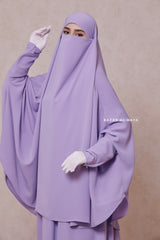 Lilac Yasmin Two Piece Jilbab With Dress & Khimar - Loose Style & Light Soft Breathable