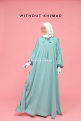 Eliza Two Piece Abaya & Khimar Set in Mint Cotton Super Soft & Breathable - Cozy