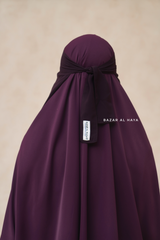 Purple Single Layer Niqab - Extremely Breathable - Large