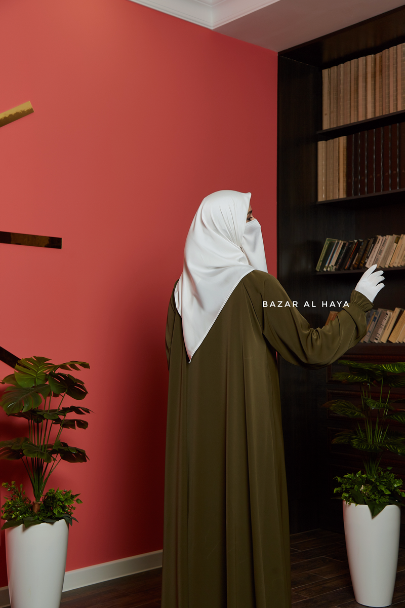 Salam Olive Abaya - Flowy & Relaxed Fit