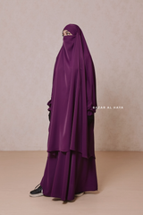 Purple Hoor - Two Piece Jilbab With Skirt- Long & Loose