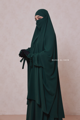 Emerald Jahida Two Piece Jilbab With Loose Pants Set - Skirt-Style Shalwar