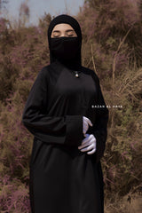 Black Madina Abaya - Soft Relaxed Fit - Mediumweight Silk Crepe