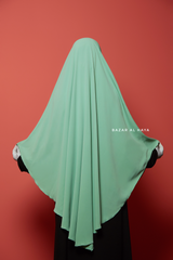 Mubarak Mint Long Triangle Diamond Khimar - Nida Extra Long