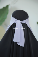 Silver Flap Single Niqab - Super Breathable Veil - Large