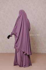 Hoor Dusty Rose - Two Piece Jilbab With Skirt- Long & Loose