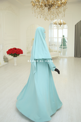 Eliza Two Piece Abaya & Khimar Set in Mint Cotton Super Soft & Breathable - Cozy