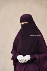 Purple Single Layer Niqab - Extremely Breathable - Large