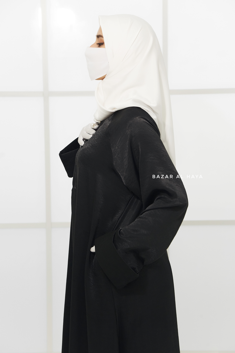 Nafisa Abaya - Soft Related Fit - Textured Satin