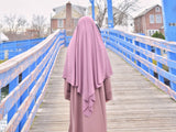 Taupe Rose Shams Triangle Diamond Khimar - Cotton Trikataj