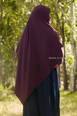 Purple Square Scarf With Half Niqab Set - Super Breathable - Quality