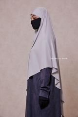 Silver Eliza Long Triangle Diamond Khimar - Soft Cotton