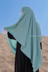 Mint Eliza Long Triangle Diamond Khimar - Soft Cotton