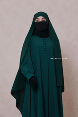 Emerald Tie Back Scarf & Khimar - Long Rectangle Shape - Style & More