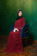 Salam 2 Abaya Maroon - Comfy Style Front Zipper - Nida