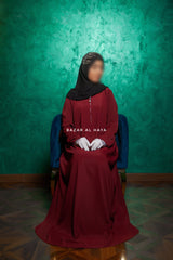 Salam 2 Abaya Maroon - Comfy Style Front Zipper - Nida