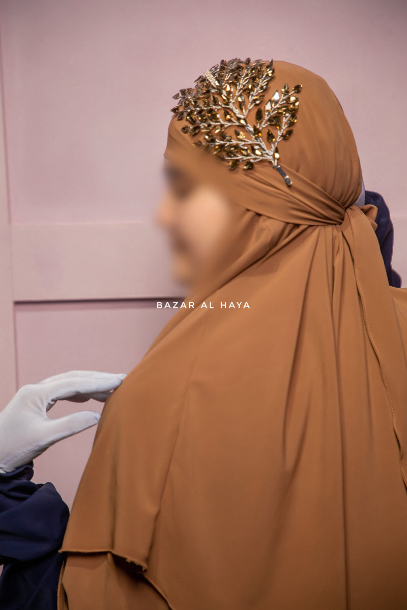 Beautiful Diadema Tiara Rose Gold Diamond Headband - Handmade