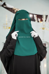 Emerald Two Layer Flap Niqab - Wide & Super Breathable Veil