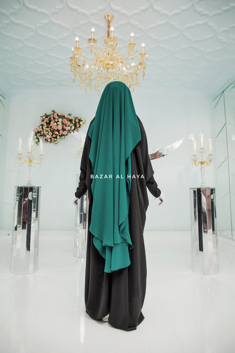 Emerald Two Layer Flap Niqab - Wide & Super Breathable Veil