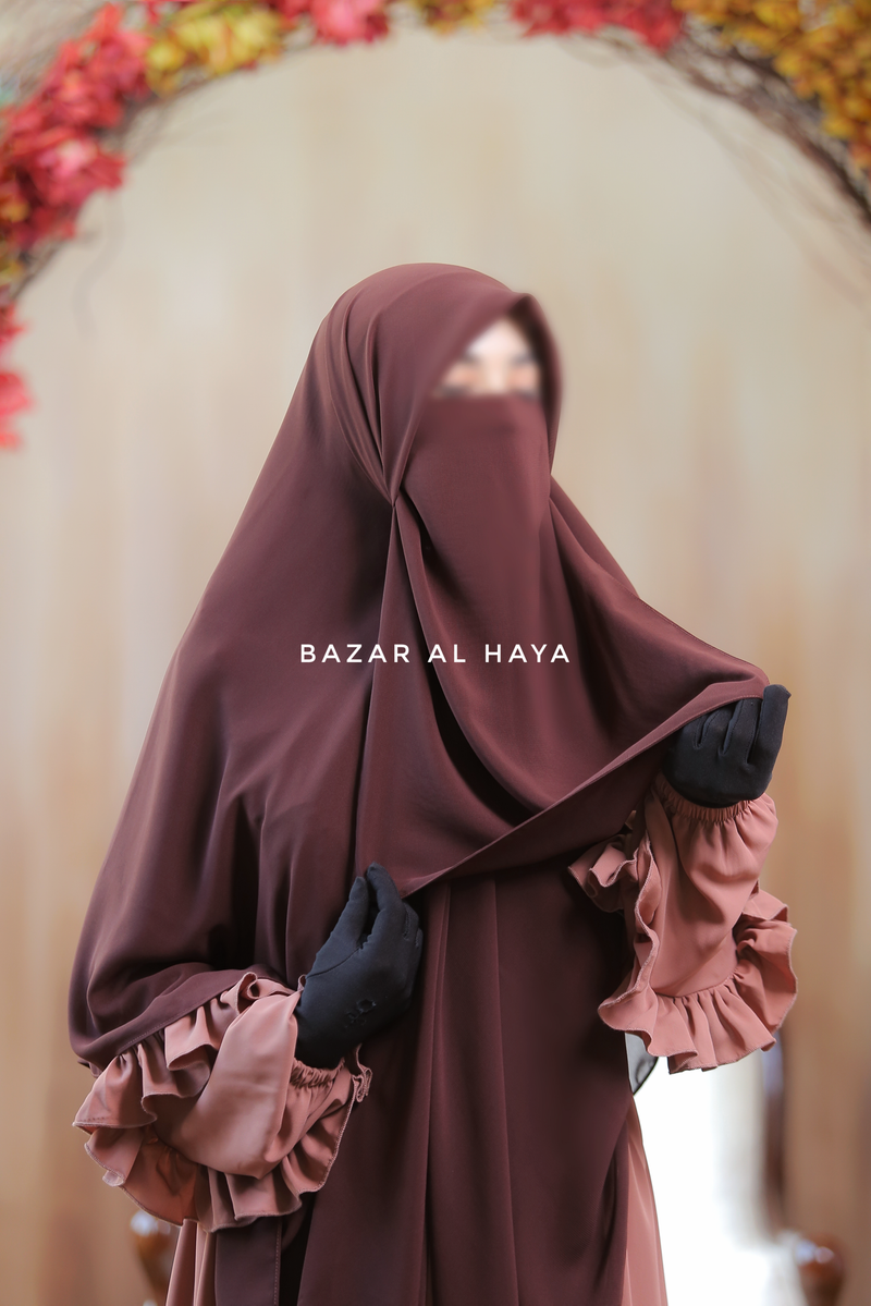 Brown Single Half Niqab - Super Breathable Veil