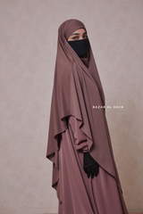 Coffee Eliza Long Triangle Diamond Khimar - Soft Cotton